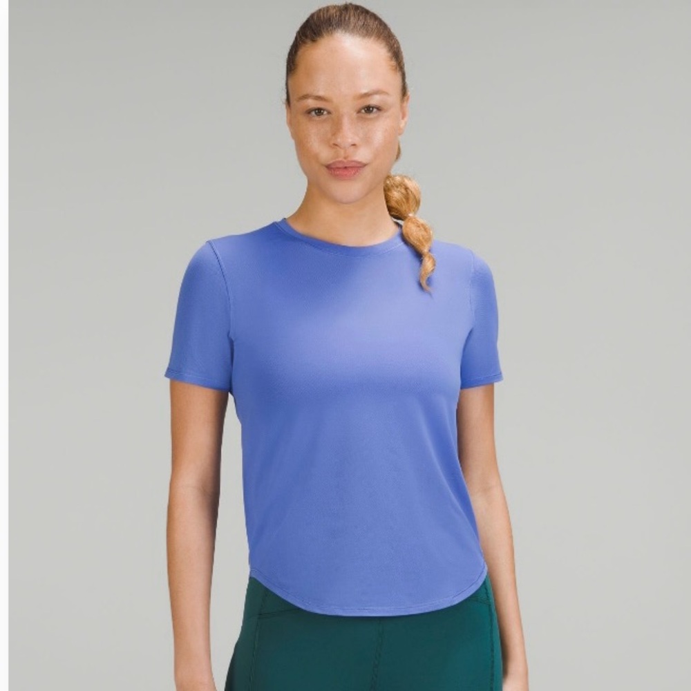 Lululemon High-Neck Running and Training T-Shirt, Wild Indigo, Size 4